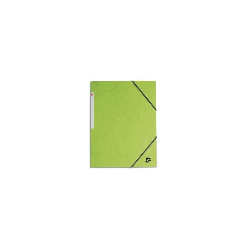 Chemise simple à élastique -Carte lustrée -5/10 - 450g - Vert clair - 5 ETOILES Chemise simple à élastique -Carte lustrée -5/10 - 450g - Vert clair - 5 ETOILES