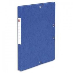 Boîte classement à Elast. - Carte 600g - Bleu - Dos 25mm - 5ETOILES