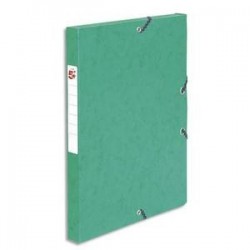Boîte classement à Elast. - Carte 600g - Vert - Dos 25mm - 5ETOILES