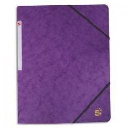 Chemise 3 rabats + Elast. - Carte 390g -Violet  -5ETOILES