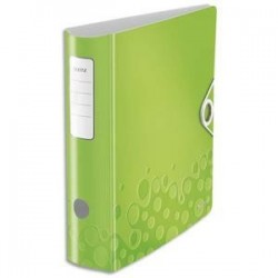 Classeur à levier WOW - Dos rond de 7,5cm -Polypro.-  31,8x31,4 - Vert - LEITZ