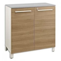 Rangement bas - 2 portes - L80xH79xP42cm - Chêne - Ligne Sunday - GAUTIER