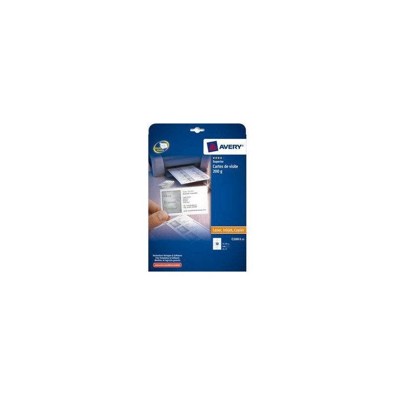 Poch./25F - Carte Visite - 200g - AVERY Poch./25F - Carte Visite - 200g - AVERY