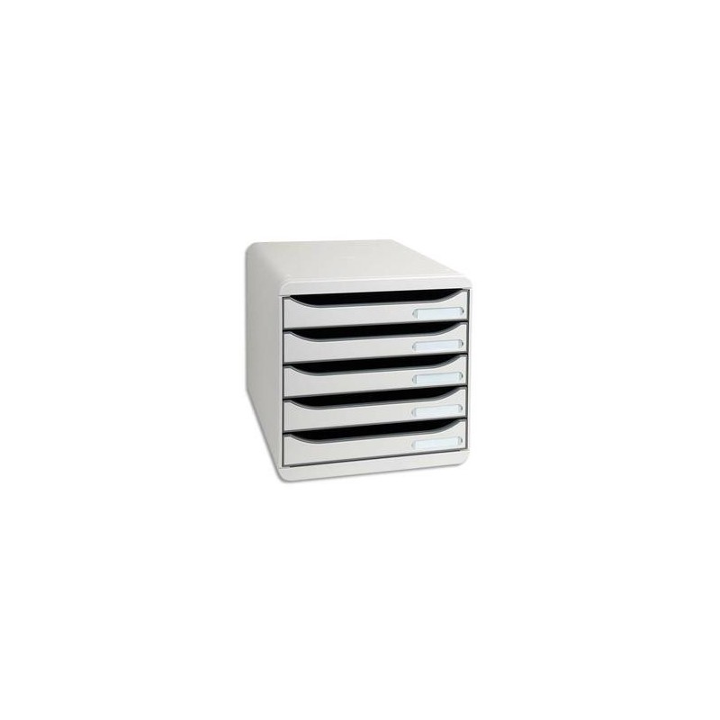 Module - BIG BOX PLUS - 5 Tiroirs - Gris - EXACOMPTA Module - BIG BOX PLUS - 5 Tiroirs - Gris - EXACOMPTA