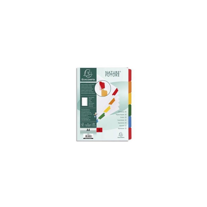 Interc/6 Touches - 170g - 11 Trous - A4+ - EXACOMPTA Interc/6 Touches - 170g - 11 Trous - A4+ - EXACOMPTA