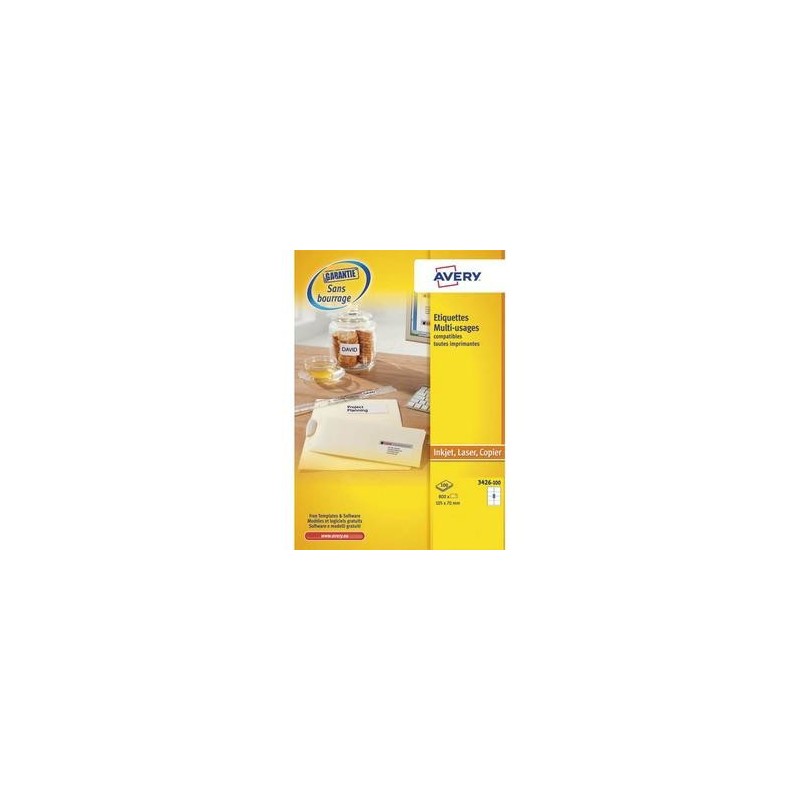 Bte/200 Etiq - Multiusage - 21X14,8cm - Blanc - AVERY Bte/200 Etiq - Multiusage - 21X14,8cm - Blanc - AVERY