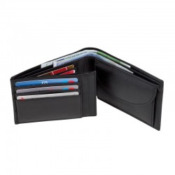 Porte-Feuilles en Cuir régénéré noir