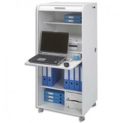 SIMMOB Meuble secrétaire informatique Orga 140 coloris blanc