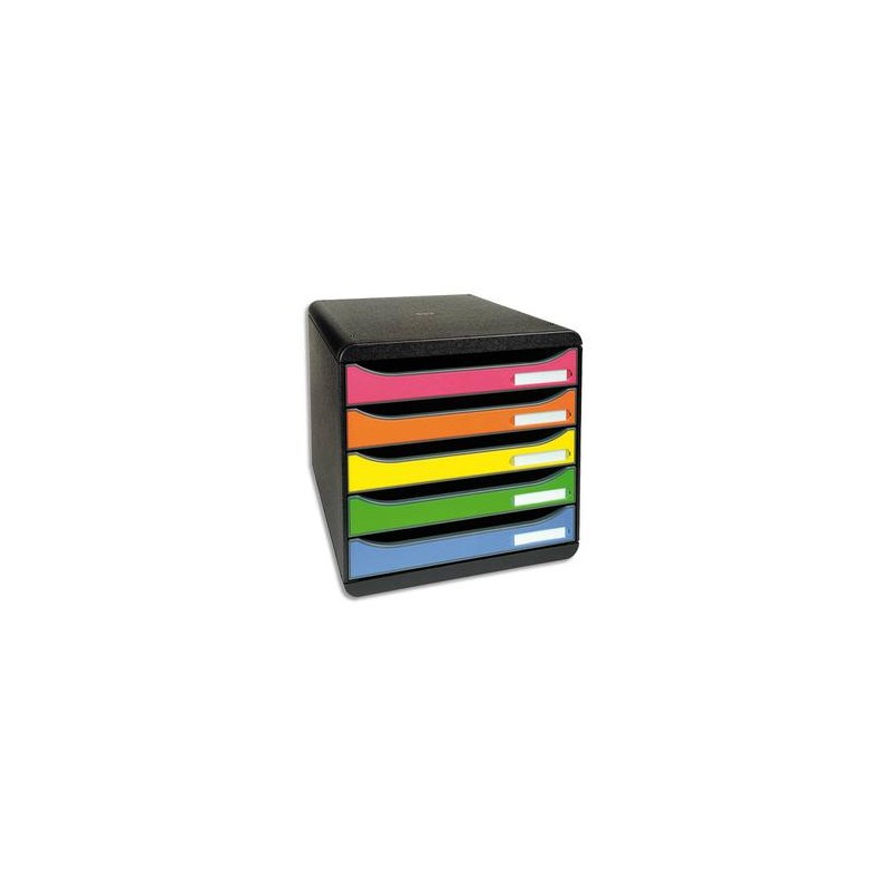 EXACOMPTA Module de classement 5 tiroirs BIG BOX - Dim : L27,8 x H26,7 x P34,7 cm. Coloris noir/arlequin EXACOMPTA Module de classement 5 tiroirs BIG BOX - Dim : L27,8 x H26,7 x P34,7 cm. Coloris noir/arlequin