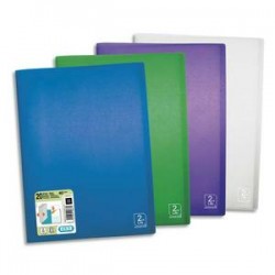 ELBA Protège-documents 2nd LIFE en polypropylène translucide. 20 pochettes, 40 vues. Coloris assortis