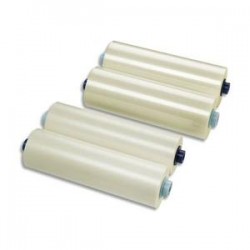 GBC Lot de 2 Rouleaux de film brillant 75 microns par face soit 150 microns 305mmx150m 3400927EZ
