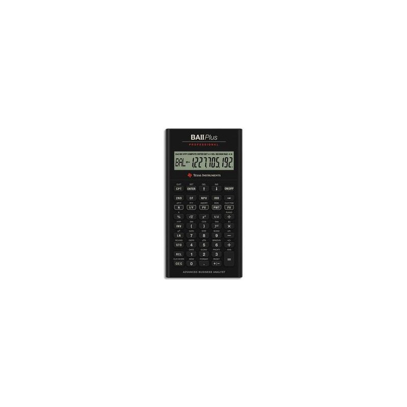 TEXAS INSTRUMENTS Calculatrice financière BA II Plus Pro TEXAS INSTRUMENTS Calculatrice financière BA II Plus Pro