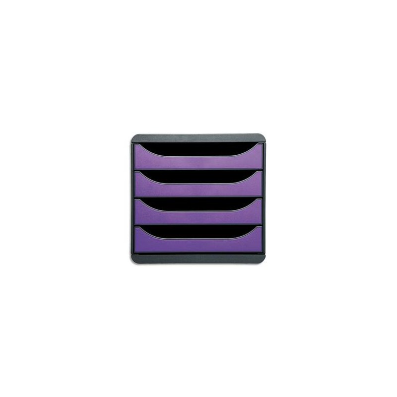 EXACOMPTA Module de classement BIG-BOX Classic 4 tiroirs - Dim. L27,8 x H26,7 x P34,7 cm violet EXACOMPTA Module de classement BIG-BOX Classic 4 tiroirs - Dim. L27,8 x H26,7 x P34,7 cm violet