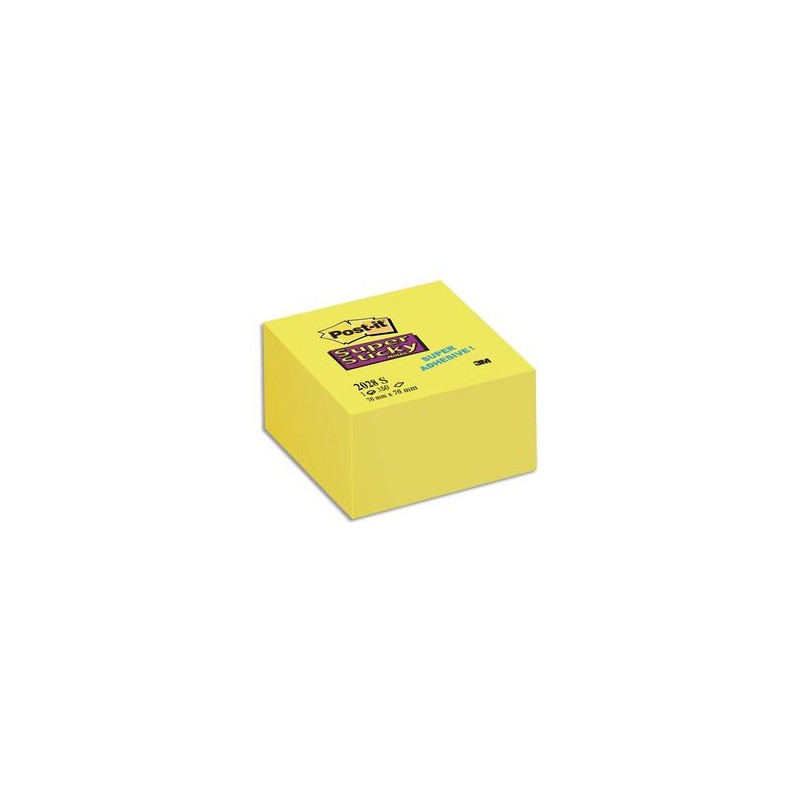 POST-IT Bloc cube 350 feuilles SUPER STICKY 7,6 x 7,6 cm jaune jonquille 2028S POST-IT Bloc cube 350 feuilles SUPER STICKY 7,6 x 7,6 cm jaune jonquille 2028S