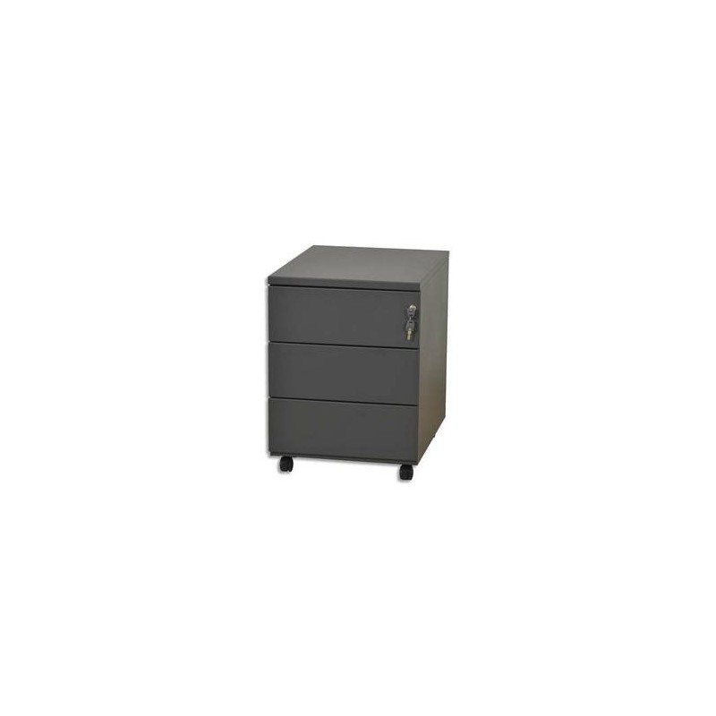 VINCO Caisson mobile 3 tiroirs - Dimensions : L41,7 x H56,5 x P54,1 cm anthracite VINCO Caisson mobile 3 tiroirs - Dimensions : L41,7 x H56,5 x P54,1 cm anthracite