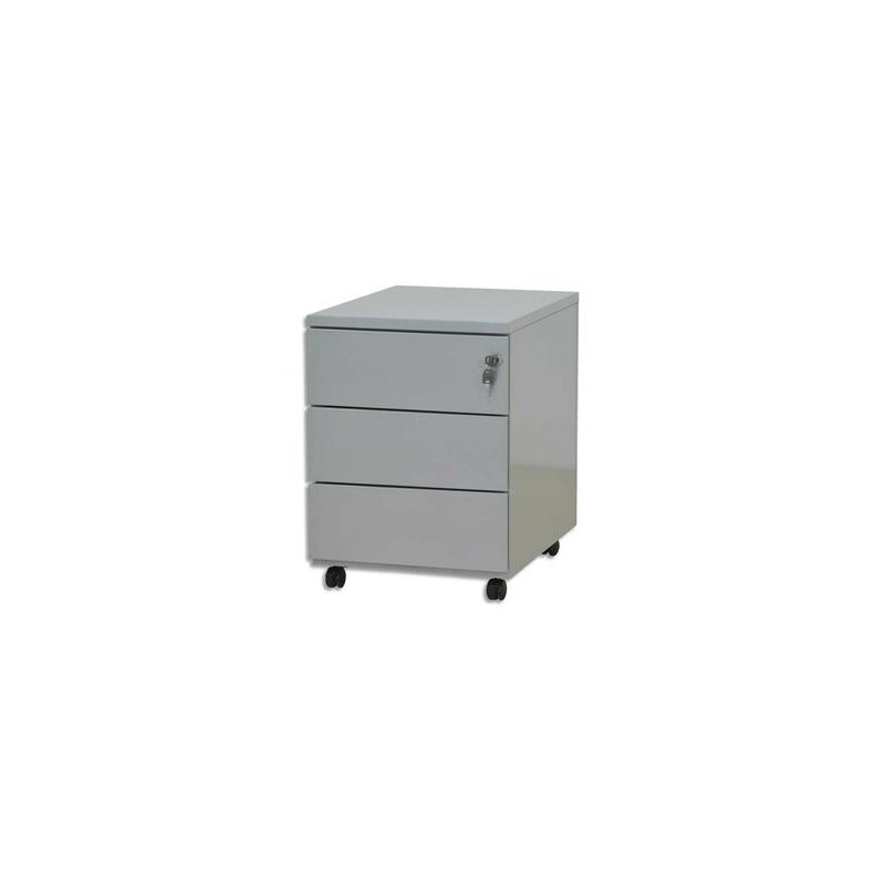 VINCO Caisson mobile 3 tiroirs - Dimensions : L41,7 x H56,5 x P54,1 cm gris perle VINCO Caisson mobile 3 tiroirs - Dimensions : L41,7 x H56,5 x P54,1 cm gris perle