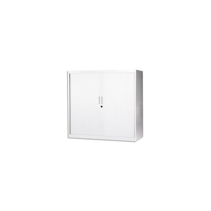 MT INTERNATIONAL Armoire basse monobloc Corps et Rideau blanc - Dimensions : L100 x H105 x P43 cm MT INTERNATIONAL Armoire basse monobloc Corps et Rideau blanc - Dimensions : L100 x H105 x P43 cm