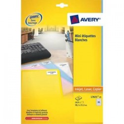AVERY Boîte de 1625 étiquettes laser blanc 38,1X21,2 L7651-25