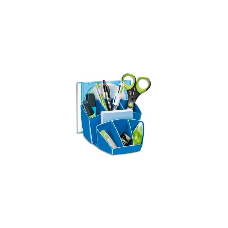 CEP Pro Multipot Gloss 6 compartiments + 2 espace - Dimensions L14,3 x H9,3 x P15,8 cm coloris bleu océan CEP Pro Multipot Gloss 6 compartiments + 2 espace - Dimensions L14,3 x H9,3 x P15,8 cm coloris bleu océan