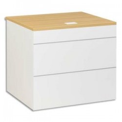 GAUTIER Plan d'accueil bas L80 cm Sunday - Dimensions L80 x H74 x P83 cm coloris chêne
