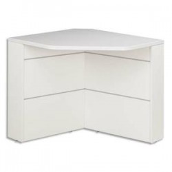 GAUTIER Banque d'accueil d'angle à 90 degrés Sunday - Dimensions L83 x H74 x P83 cm coloris gris