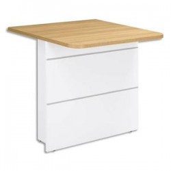 GAUTIER Banque intermédiaire Sunday - Dimensions L80 x H74 x P80 cm coloris chêne