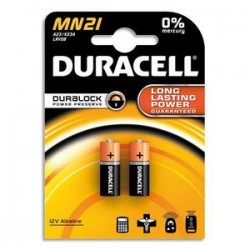 DURACELL Blister de 2 piles MN21 Alcalines Duralock pour alarmes et télécommandes 5000394203969