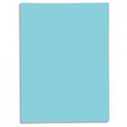 EXACOMPTA Paquet de 50 chemises 1 rabat JURA 250 en carte 240 grammes bleu clair