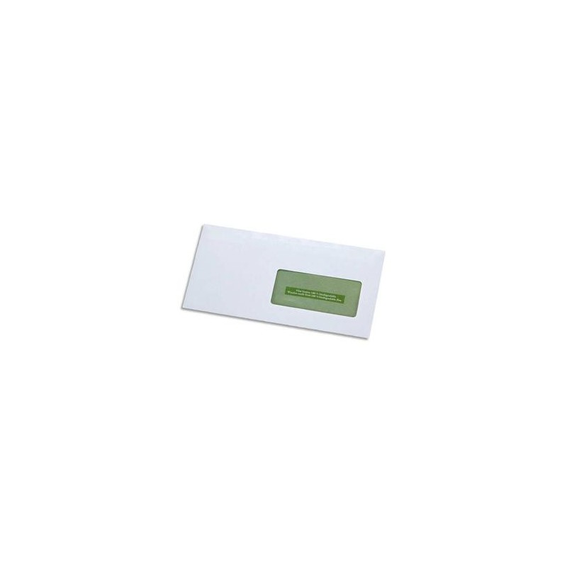 GPV boite de 500 enveloppes recyclées extra blanches Erapure, format DL 110x220mm fenetre 45x100mm 80g GPV boite de 500 enveloppes recyclées extra blanches Erapure, format DL 110x220mm fenetre 45x100mm 80g