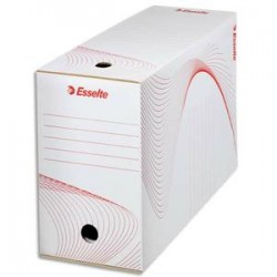 ESSELTE Boîte à archives , dos de 15 cm, en carton ondulé kraft blanc, conditionnement en caisse carton