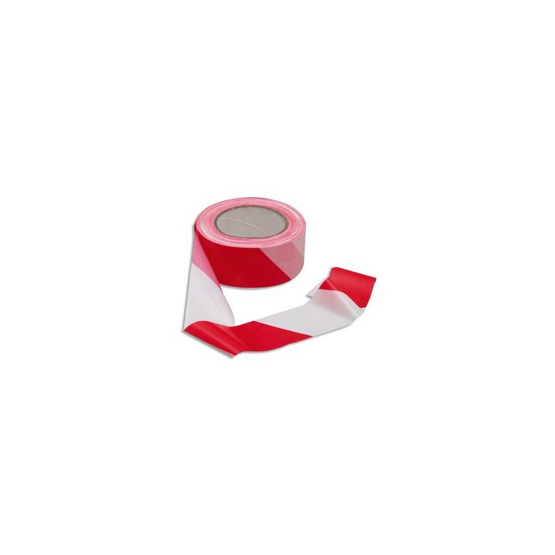 VISO Ruban non adhésif rouge et blanc 100m x 5cm VISO Ruban non adhésif rouge et blanc 100m x 5cm