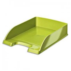 LEITZ Corbeille à courrier Leitz Plus - WOW vert métallisé - L35,7 x H7 x P25,5 cm