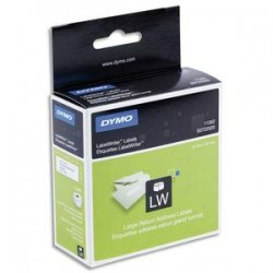 DYMO Rouleau de 500 étiquettes adresse adhésif permanent 25x54mm S0722520