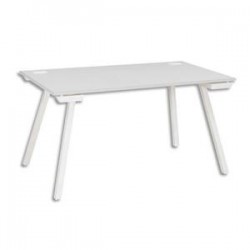 GAUTIER Plan de travail pied trapèze Sunday - Dimensions : L140 x H73 x P80 cm coloris Gris