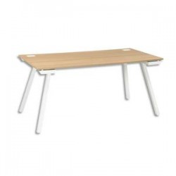 GAUTIER Plan de travail pied trapèze Sunday - Dimensions : L160 x H73 x P80 cm coloris Chêne