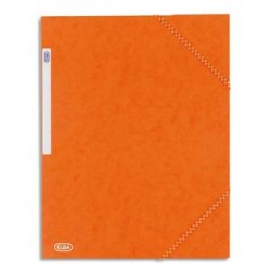 ELBA Chemises à 3 rabats élastiques / carte lustrée /Orange