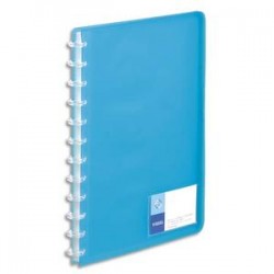 VIQUEL Protège-documents MAXI GEODE en polypro translucide 7/10. 60 vues, 30 pochettes. Coloris bleu.