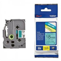 BROTHER Ruban pour PTOUCH laminé noir/vert 18mmx8m TZE741