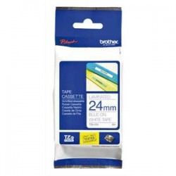 BROTHER Ruban pour PTOUCH laminé bleu/blanc 24mmx8m TZE253