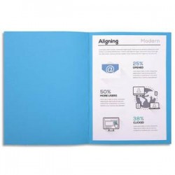 EXACOMPTA Paquet de 100 chemises FOREVER en carte recyclée 220g. Coloris bleu foncé