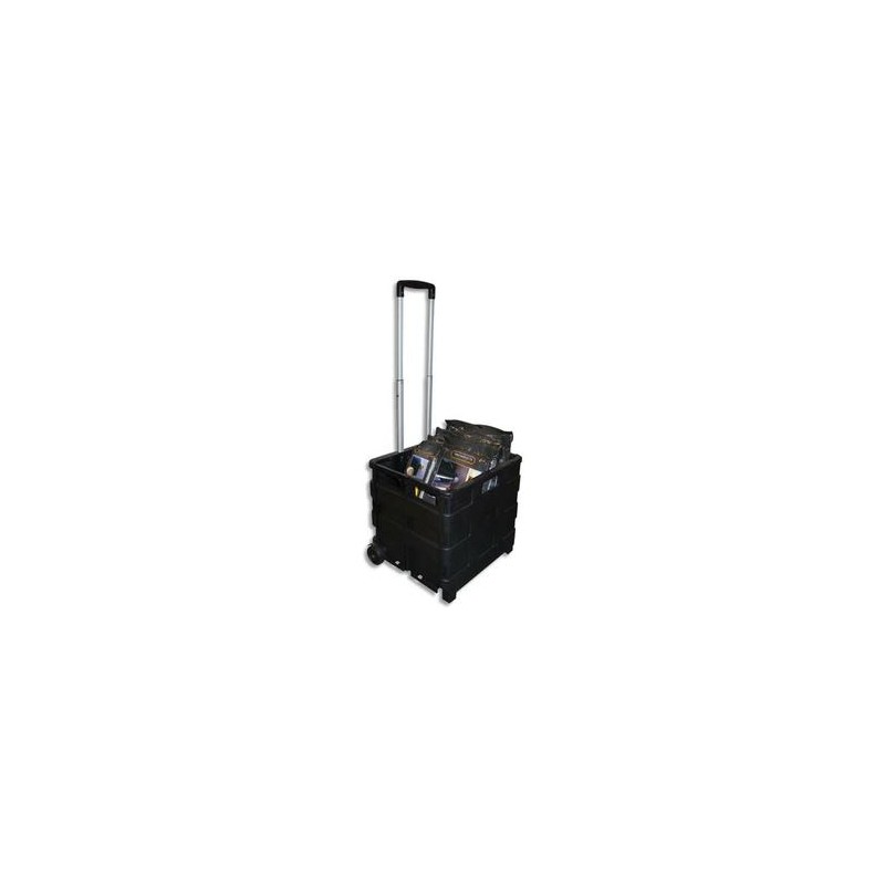 VISO Casier Trolley pliable en polypropylène - Dimensions ouvert L42 x H38 x P40 cm noir VISO Casier Trolley pliable en polypropylène - Dimensions ouvert L42 x H38 x P40 cm noir