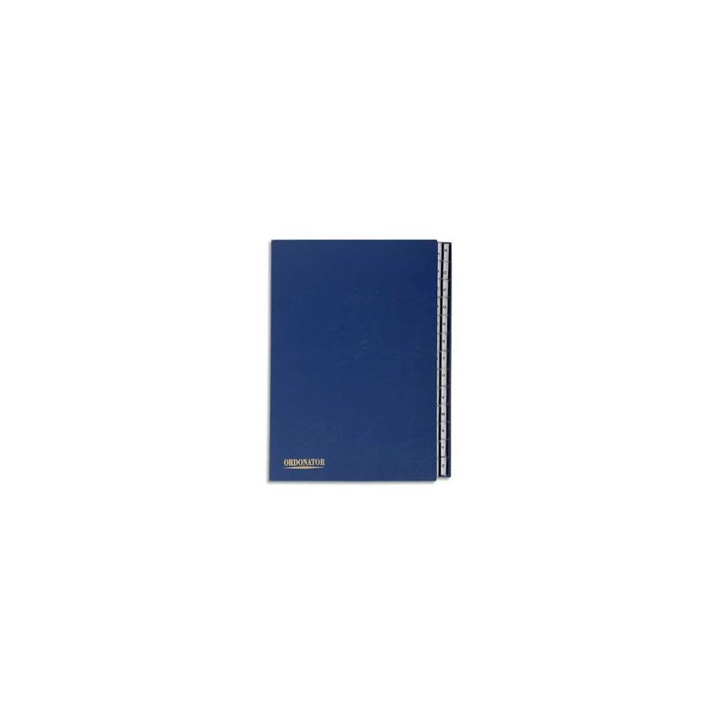 EXACOMPTA Trieur alphabétique 26 compartiments bleu, couverture rigide plastifiée, onglets en plastique EXACOMPTA Trieur alphabétique 26 compartiments bleu, couverture rigide plastifiée, onglets en plastique