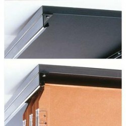 MT INTERNATIONAL Jeu de rails noires pour dossiers suspendus L90cm