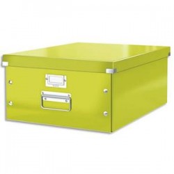LEITZ Boîte CLICK&STORE L-Box. Format A3 - Dimensions : L36,9xH20xP48,2cm. Coloris vert.