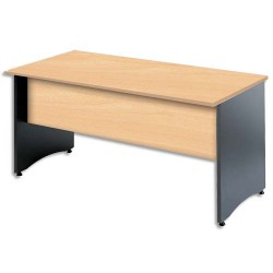 MT INTERNATIONAL Bureau droit Syracuse pied panneau 1400x800x740 Hêtre