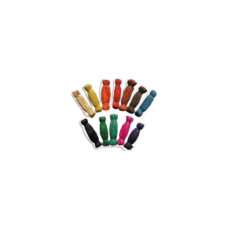 PW INTERNATIONAL Bobine de 50g de raphia végétal coloris Naturel, longueur non standardisée de 1 à 1,20m PW INTERNATIONAL Bobine de 50g de raphia végétal coloris Naturel, longueur non standardisée de 1 à 1,20m