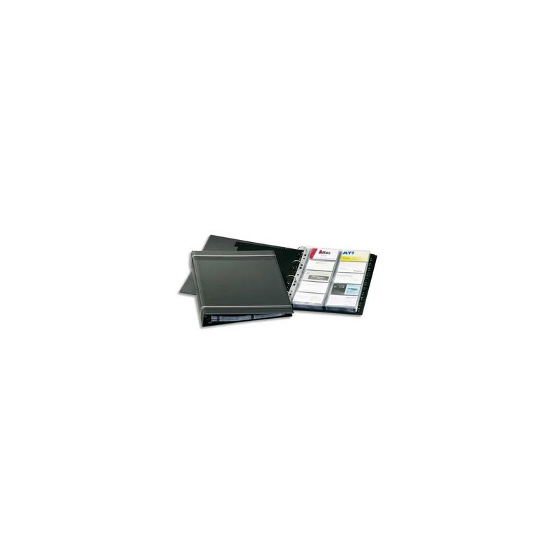 DURABLE Reliure Visifix anthracite à anneaux pour 600 cartes de visite A4 L25,5 x H31,5 cm DURABLE Reliure Visifix anthracite à anneaux pour 600 cartes de visite A4 L25,5 x H31,5 cm