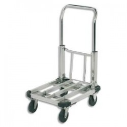 SAFETOOL Chariot pliable aluminium largeur 40 cm, longueur 50 à 72 cm