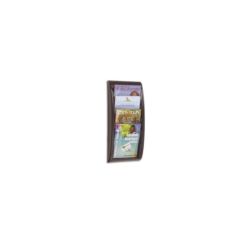 PAPERFLOW Présentoir mural Quick Fit System, 4 cases format A4 épaisseur 2 cm, L29 x H65 x P9,5 cm noir PAPERFLOW Présentoir mural Quick Fit System, 4 cases format A4 épaisseur 2 cm, L29 x H65 x P9,5 cm noir