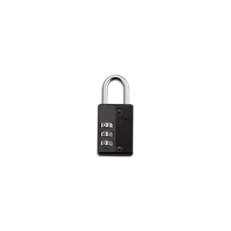 LOCAU Cadenas métal à combinaison 3 chiffres LOCAU Cadenas métal à combinaison 3 chiffres